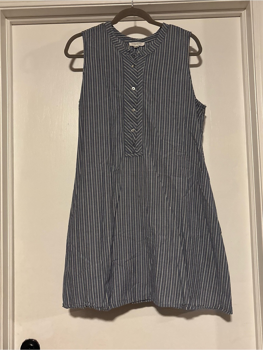 ⭐️beachlunchlounge Blue White Striped Sleeveless Dress